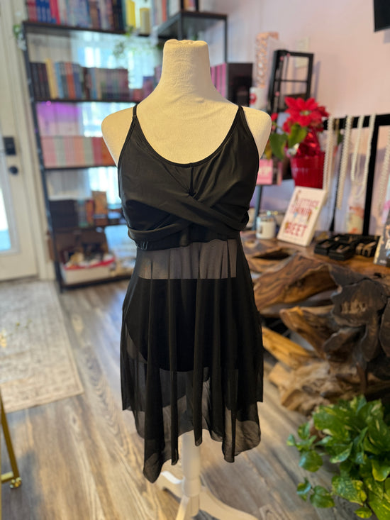 Black Flowy Swimsuit
