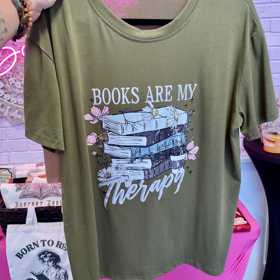Books Are My Therapy T-Shirt