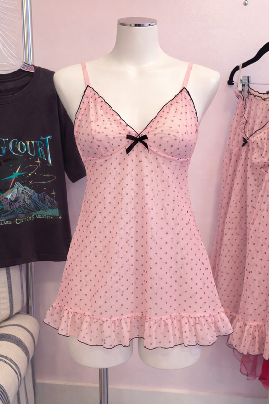 Pink Polka Dot Lingerie