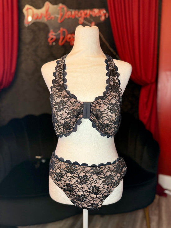 Black Lace Swimsuit