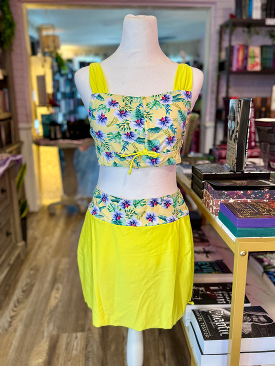 Yellow Floral Swimsuit