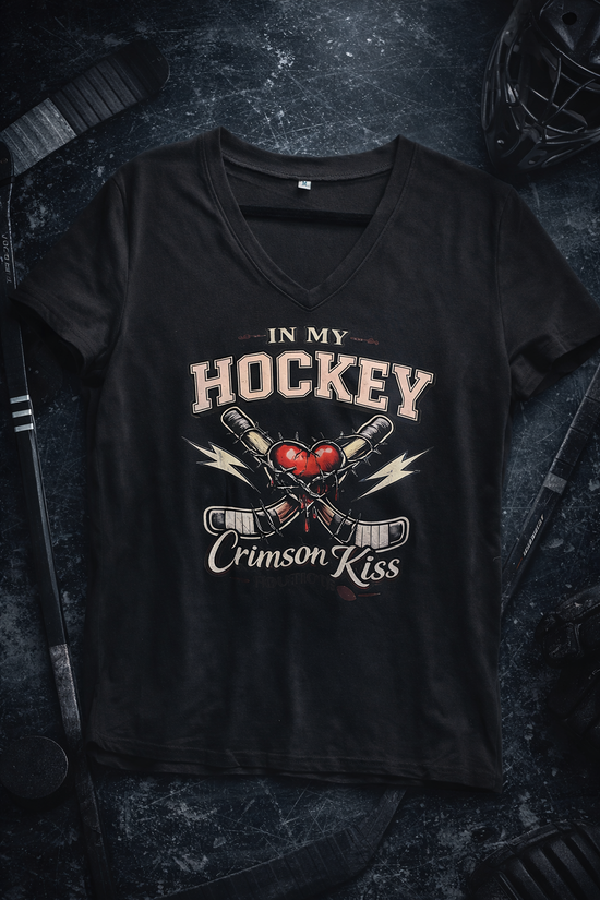 Crimson Kiss Dark Hockey T-Shirt