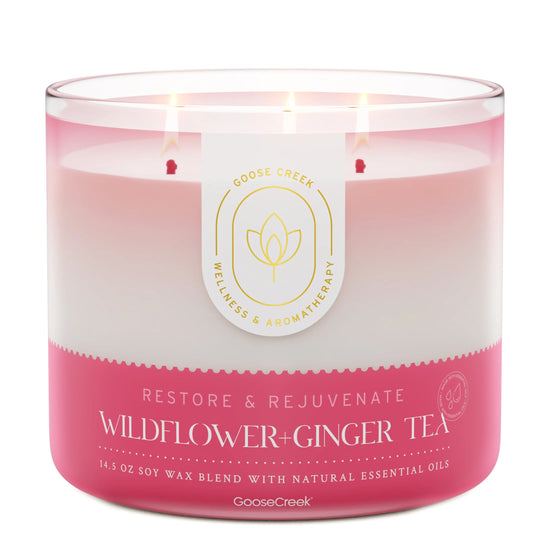 Wildflower & Ginger Tea 3 Wick Candle