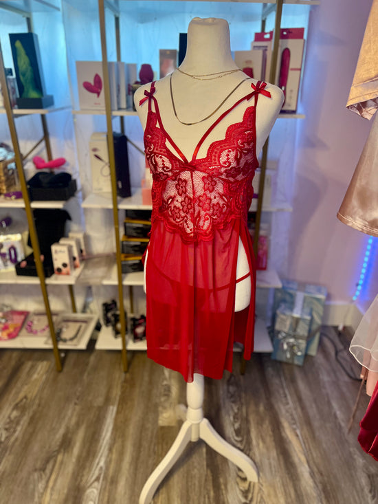 Crimson Bloom Lingerie